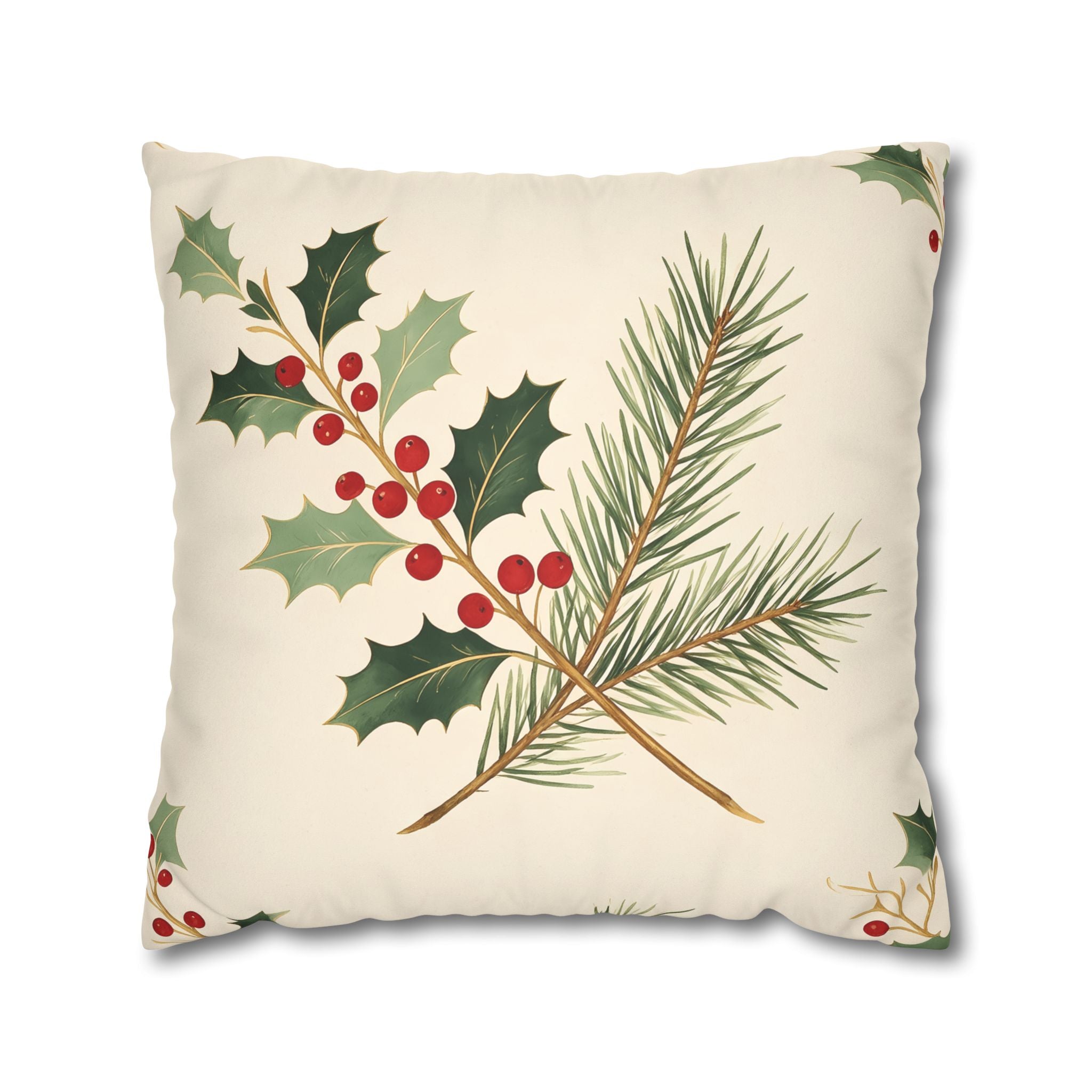 Holly Berry Cushion Cover