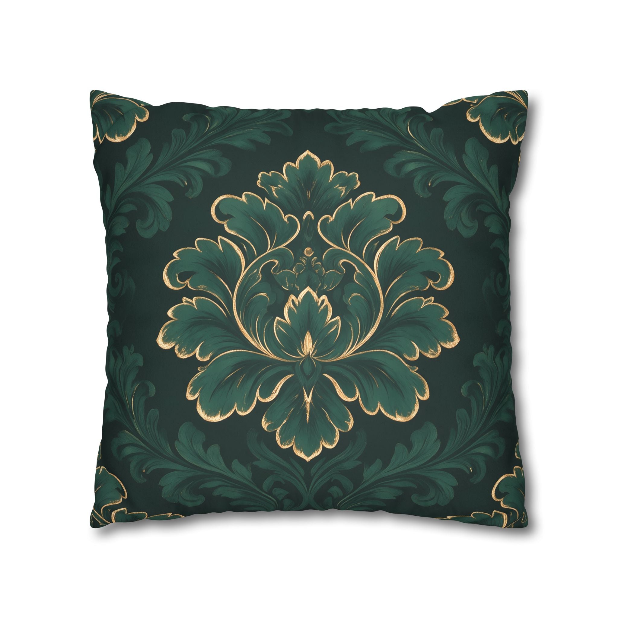 Emerald Damask Pillow Case