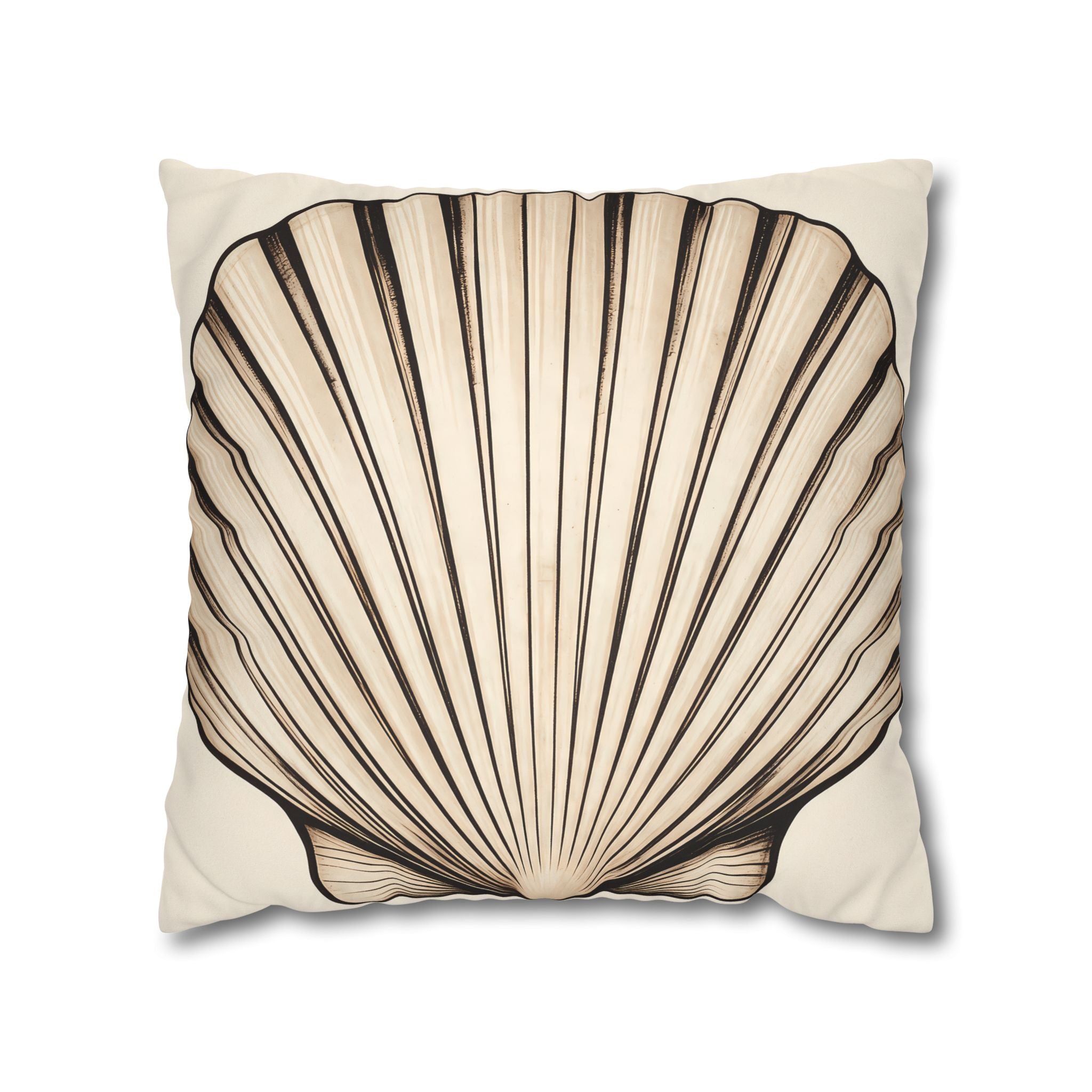 Sand Scallop Shell Cushion Cover