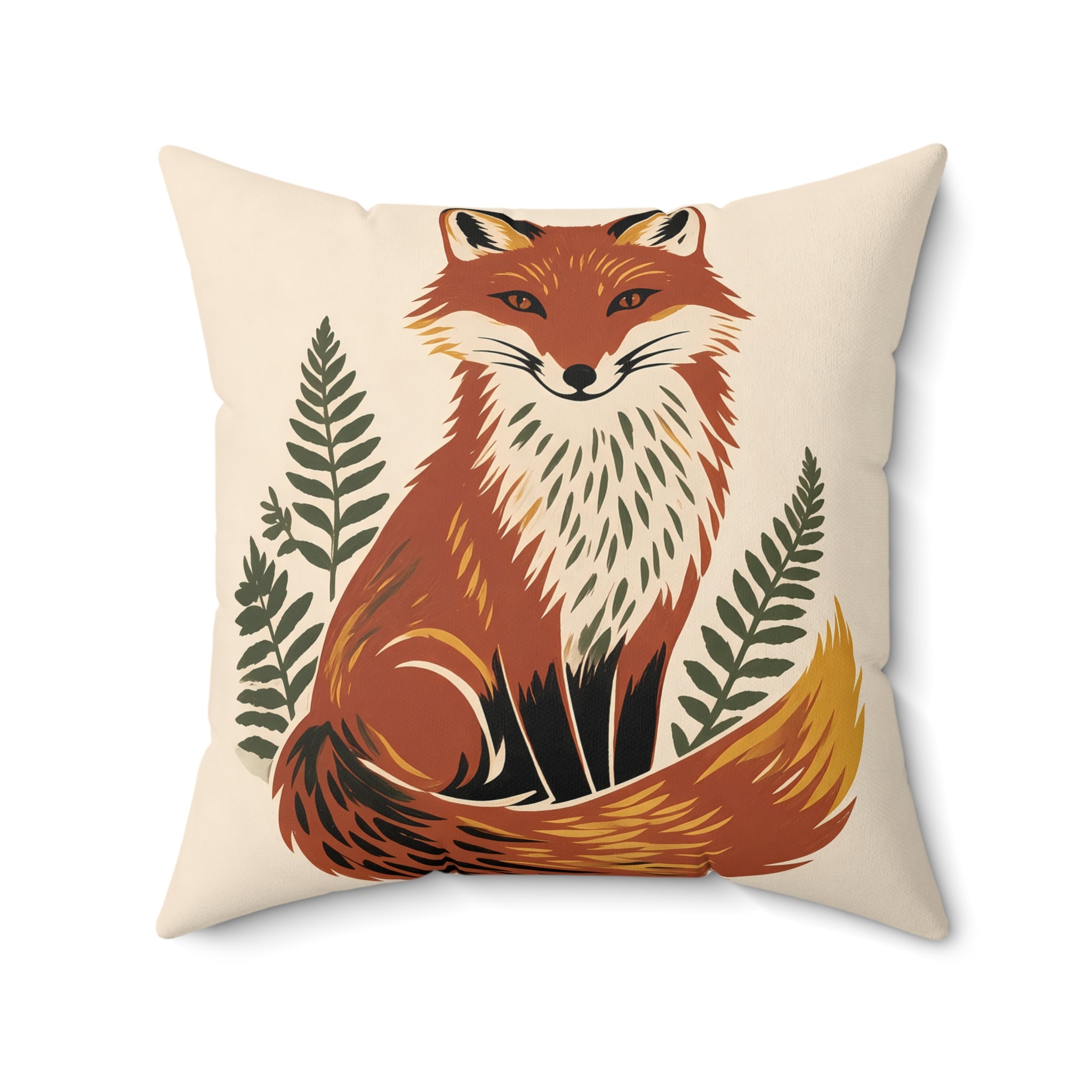 Fox Throw Pillow with Insert