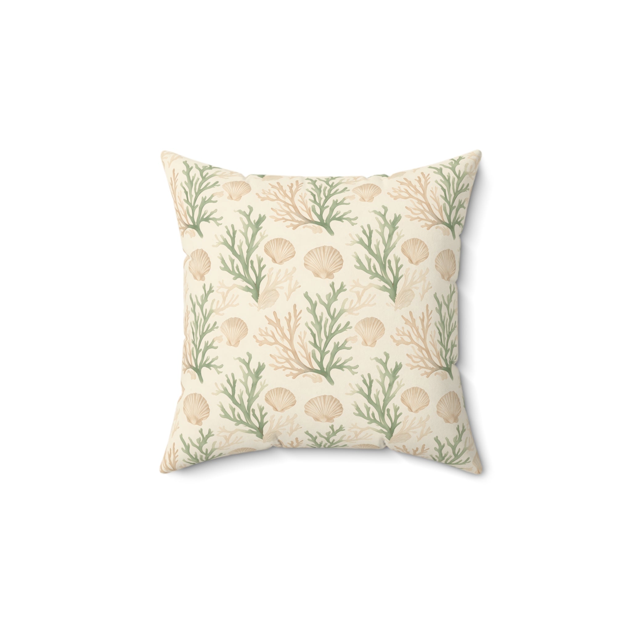 Marine Botanical Throw Pillow