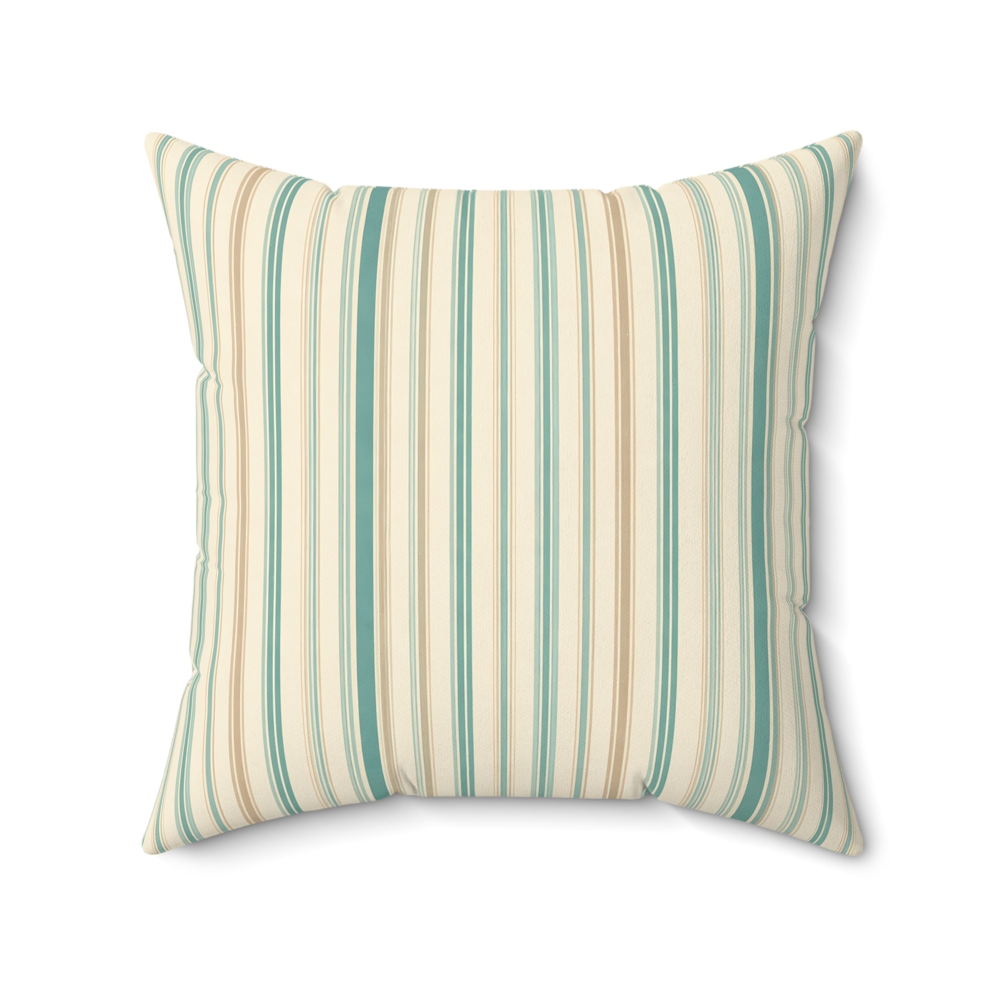 Sea Mist Blue Ticking Stripe Pillow with Insert