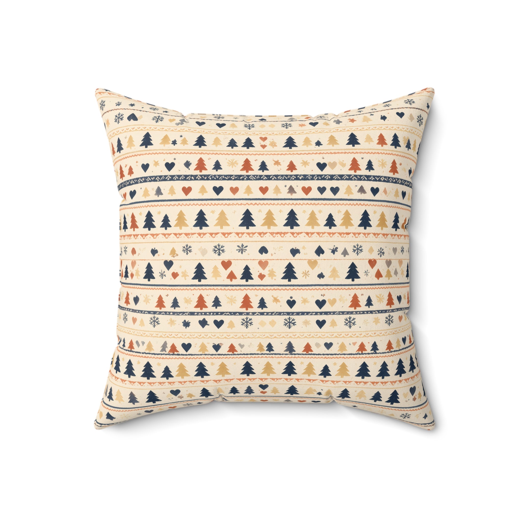 Nordic Folk Art Throw Pillow