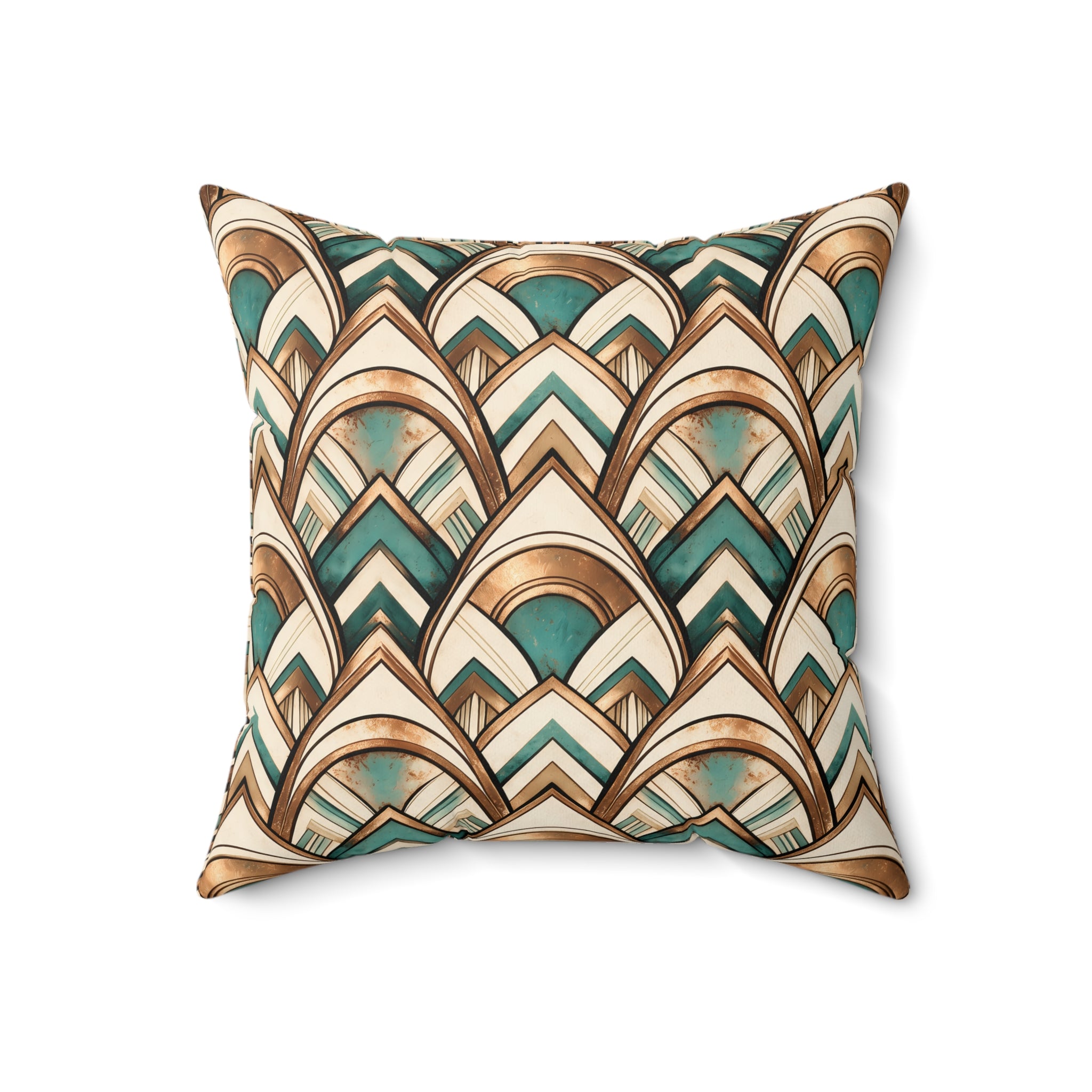 Geometric Art Deco Throw Pillow with Insert