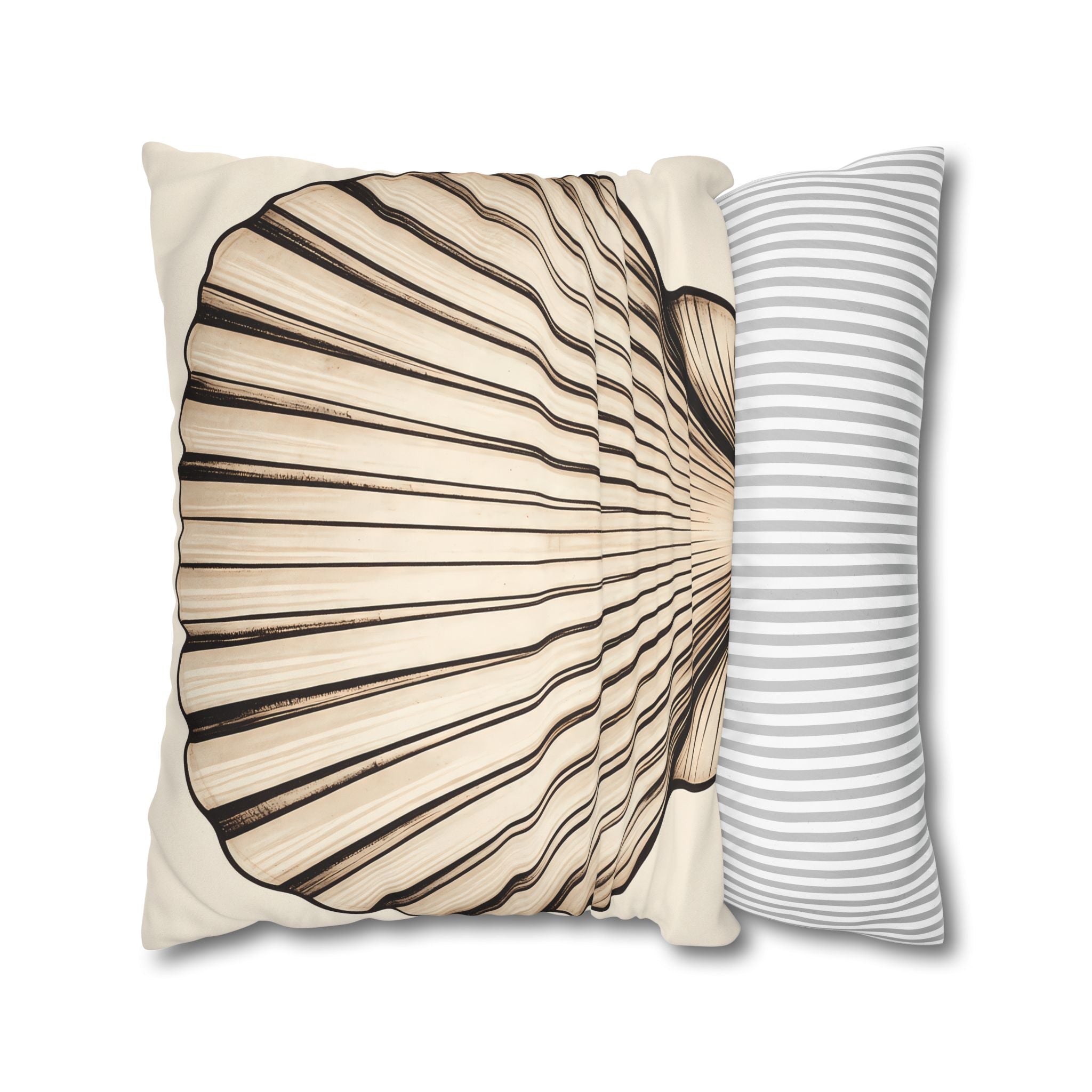Sand Scallop Shell Cushion Cover
