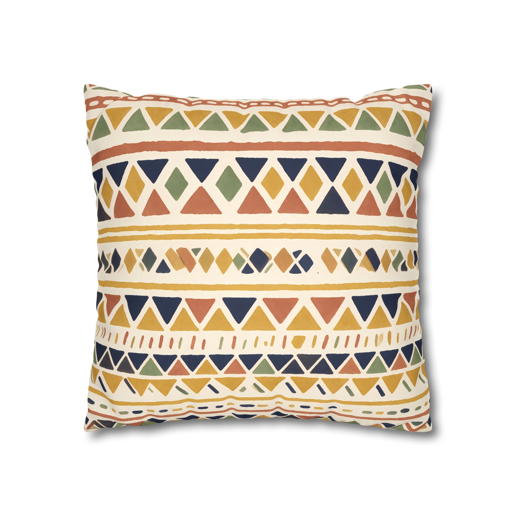 Ochre Mudcloth Pattern Cushion Cover