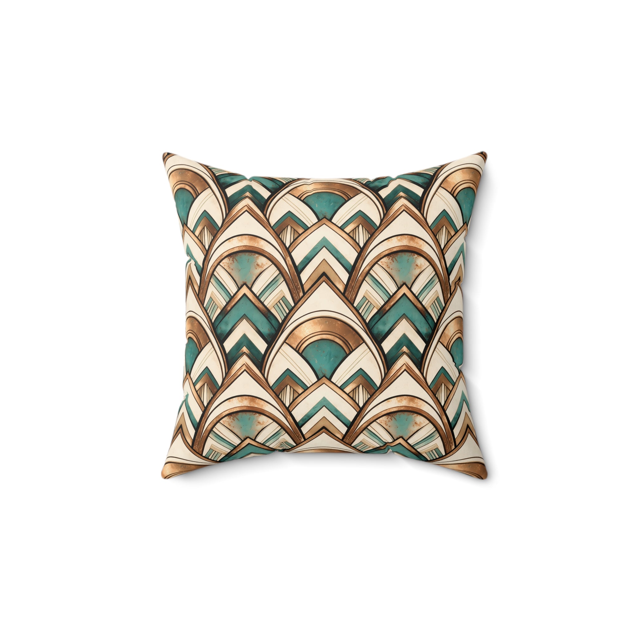Geometric Art Deco Throw Pillow with Insert