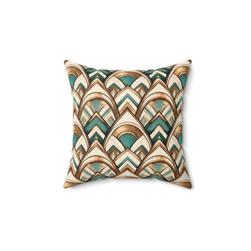 Geometric Art Deco Throw Pillow with Insert