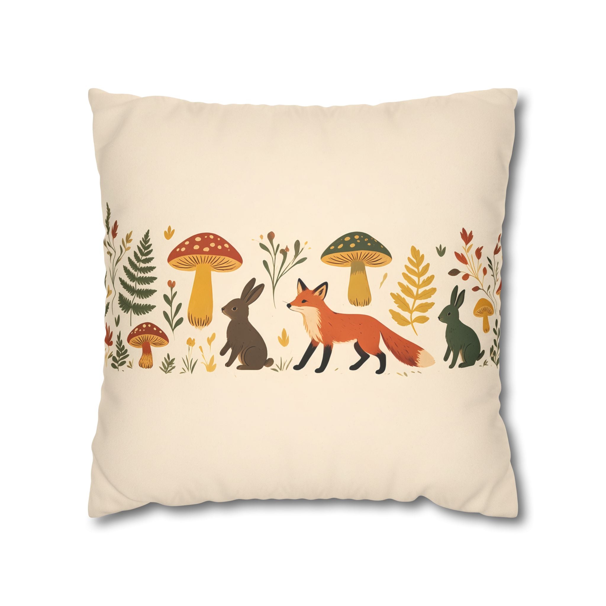 Woodland Animal Pillow Cover