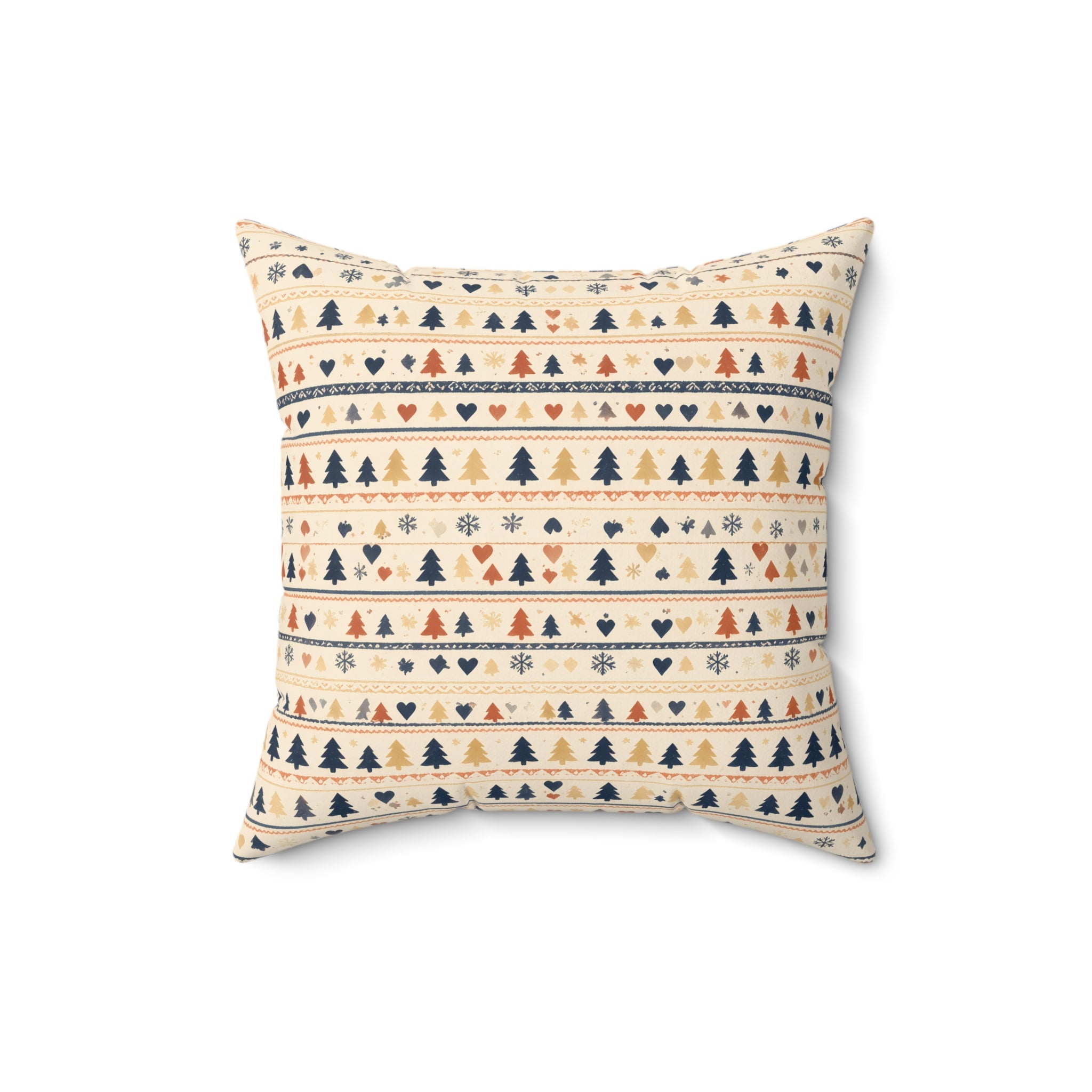 Nordic Folk Art Throw Pillow