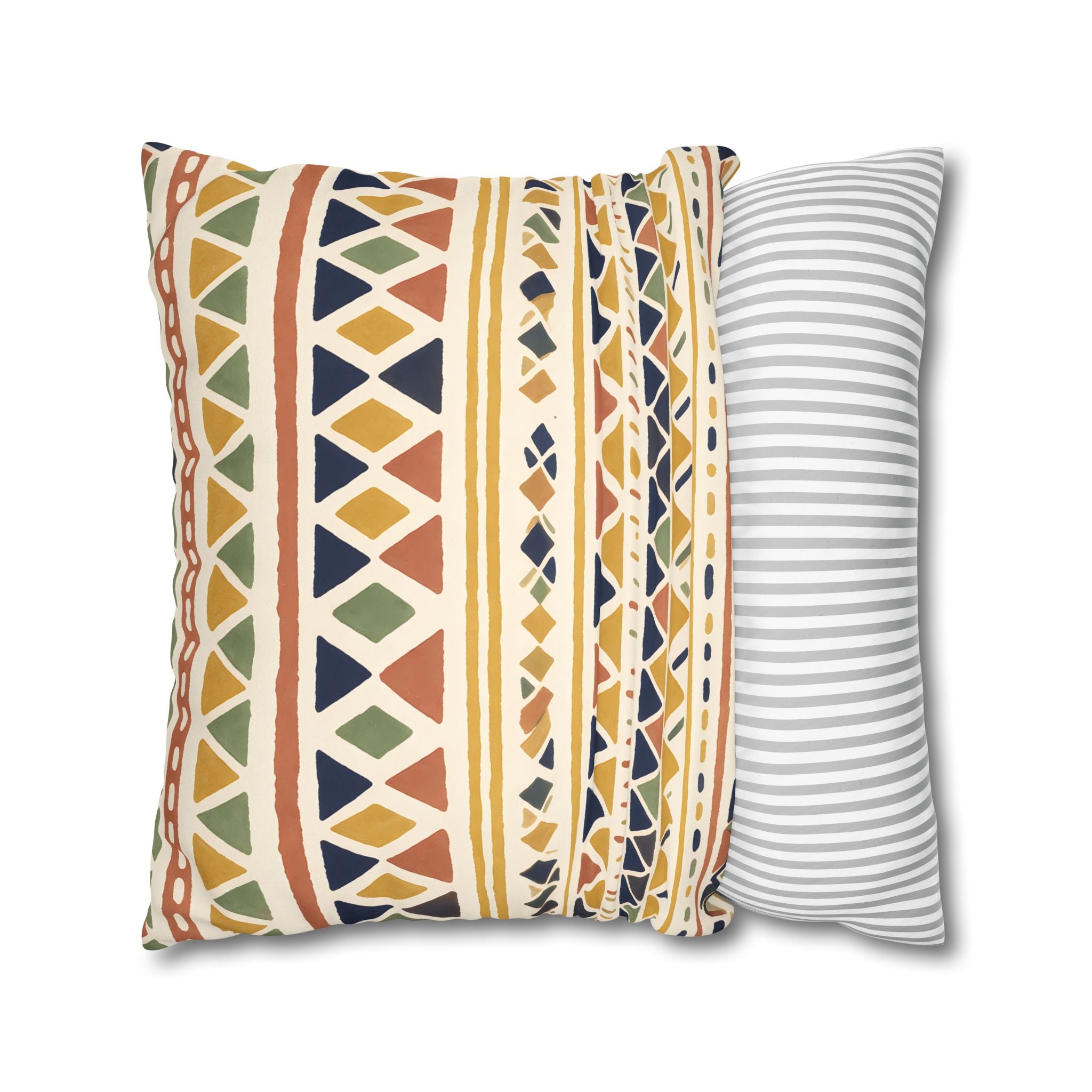 Ochre Mudcloth Pattern Cushion Cover