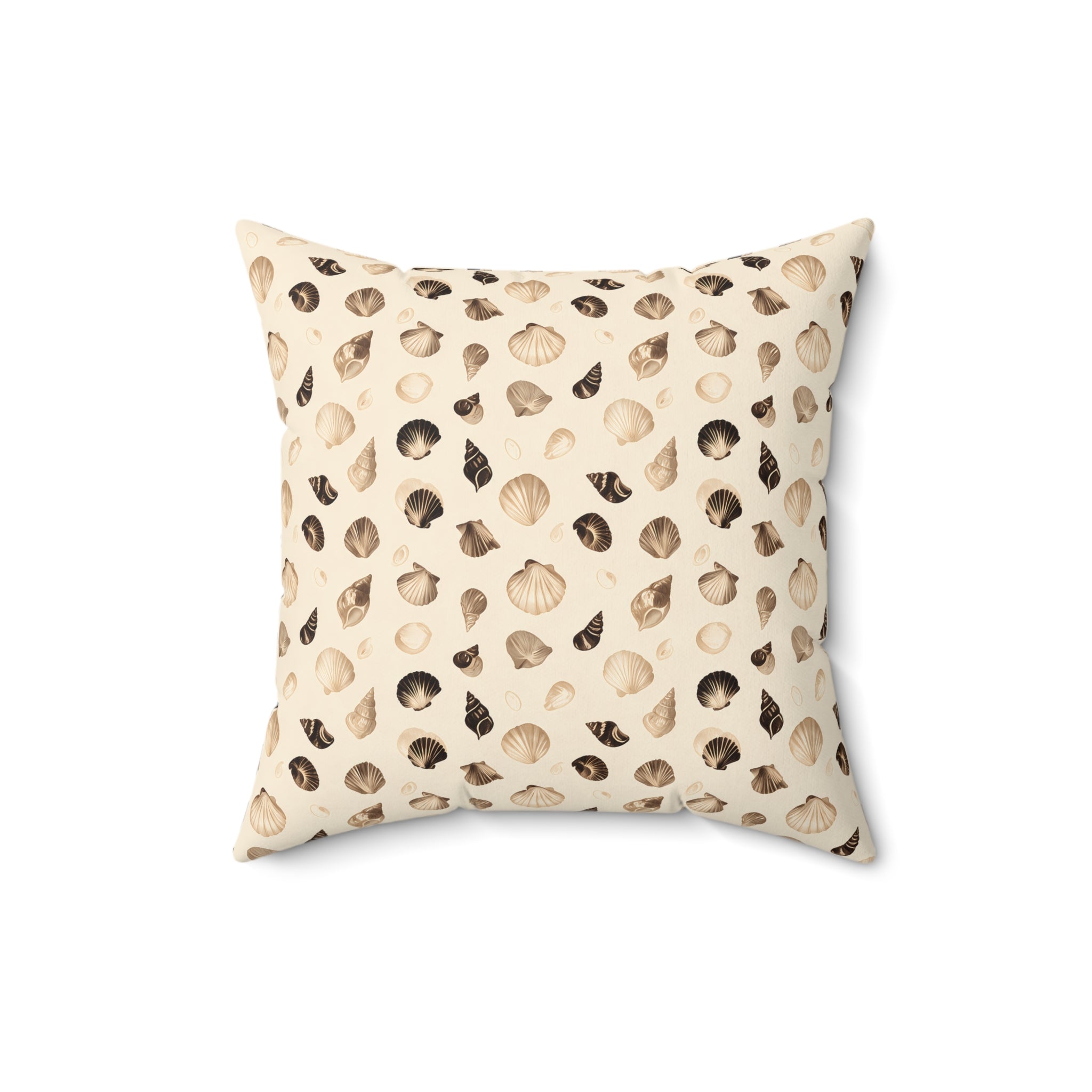 Seashell Motif Throw Pillow with Insert