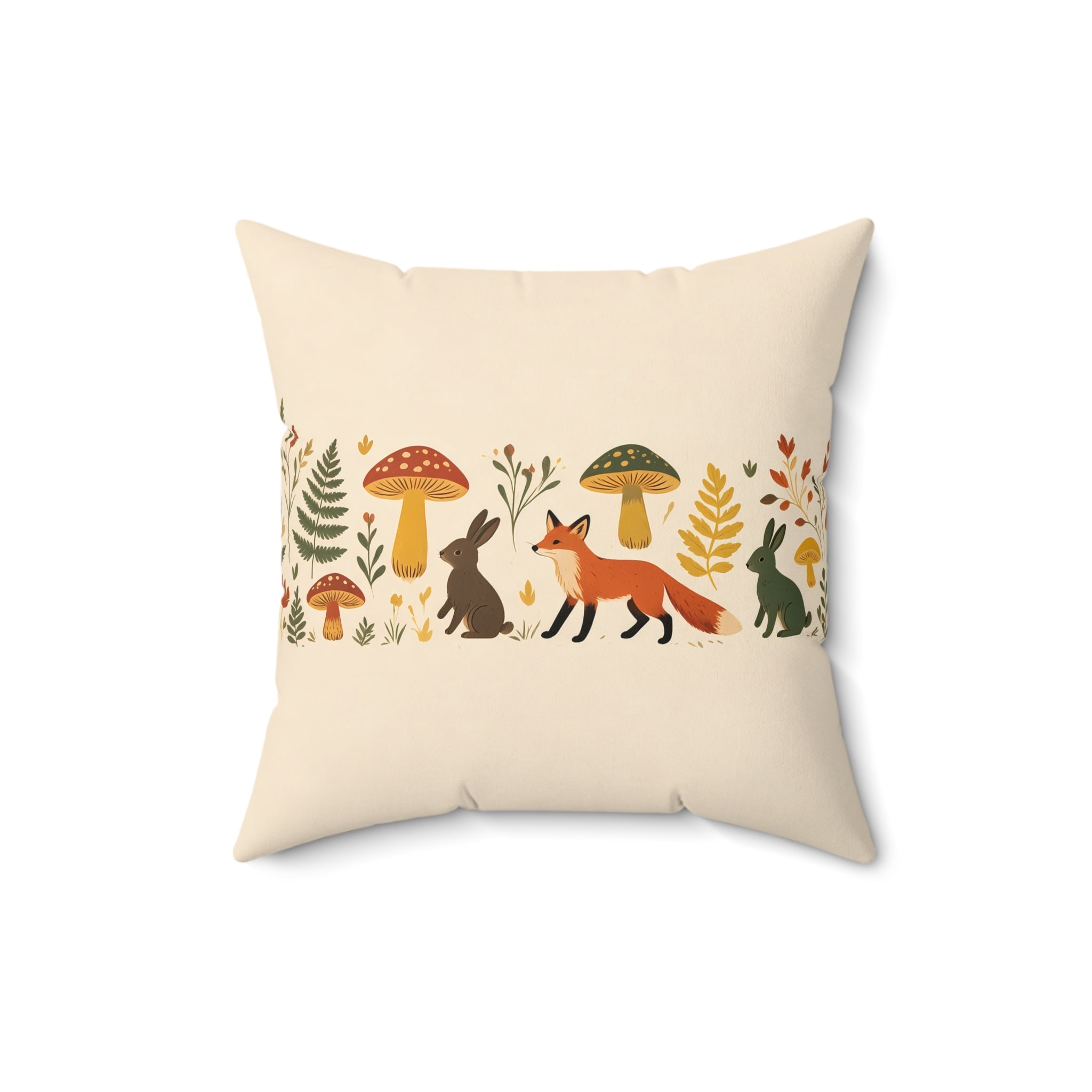 Woodland Animal Throw Pillow