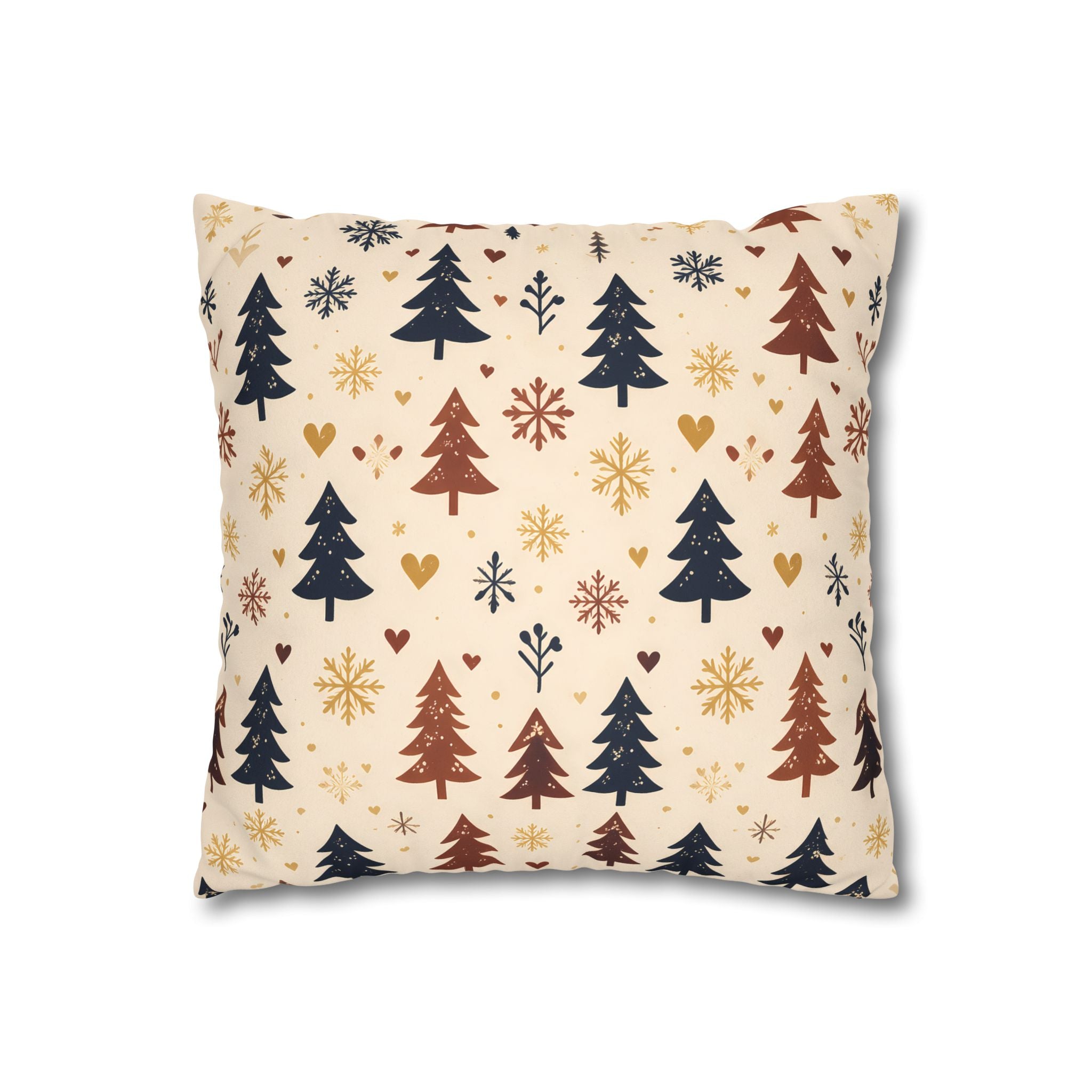 Folk Fir Tree Cushion Cover