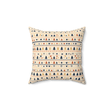 Nordic Folk Art Throw Pillow