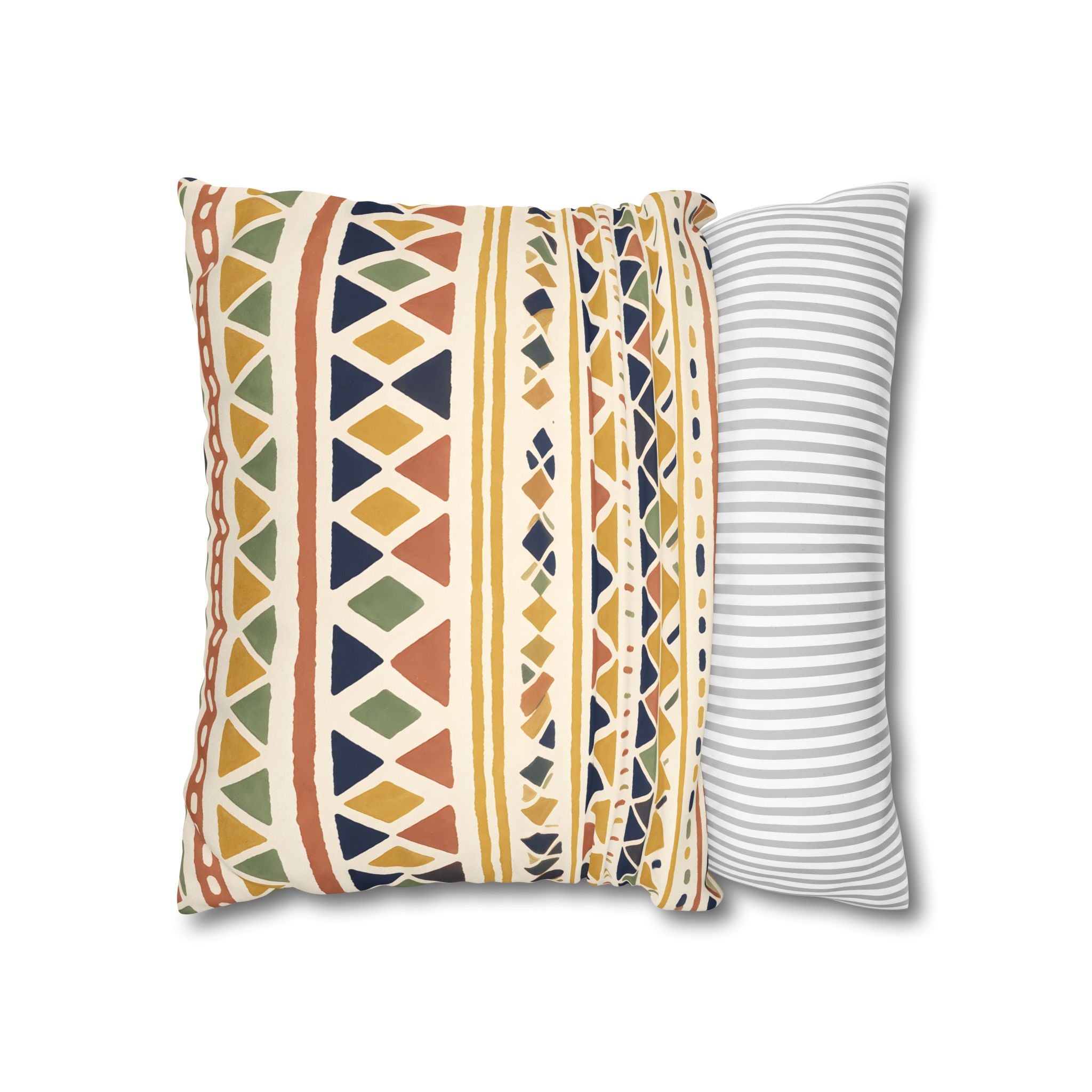 Ochre Mudcloth Pattern Cushion Cover