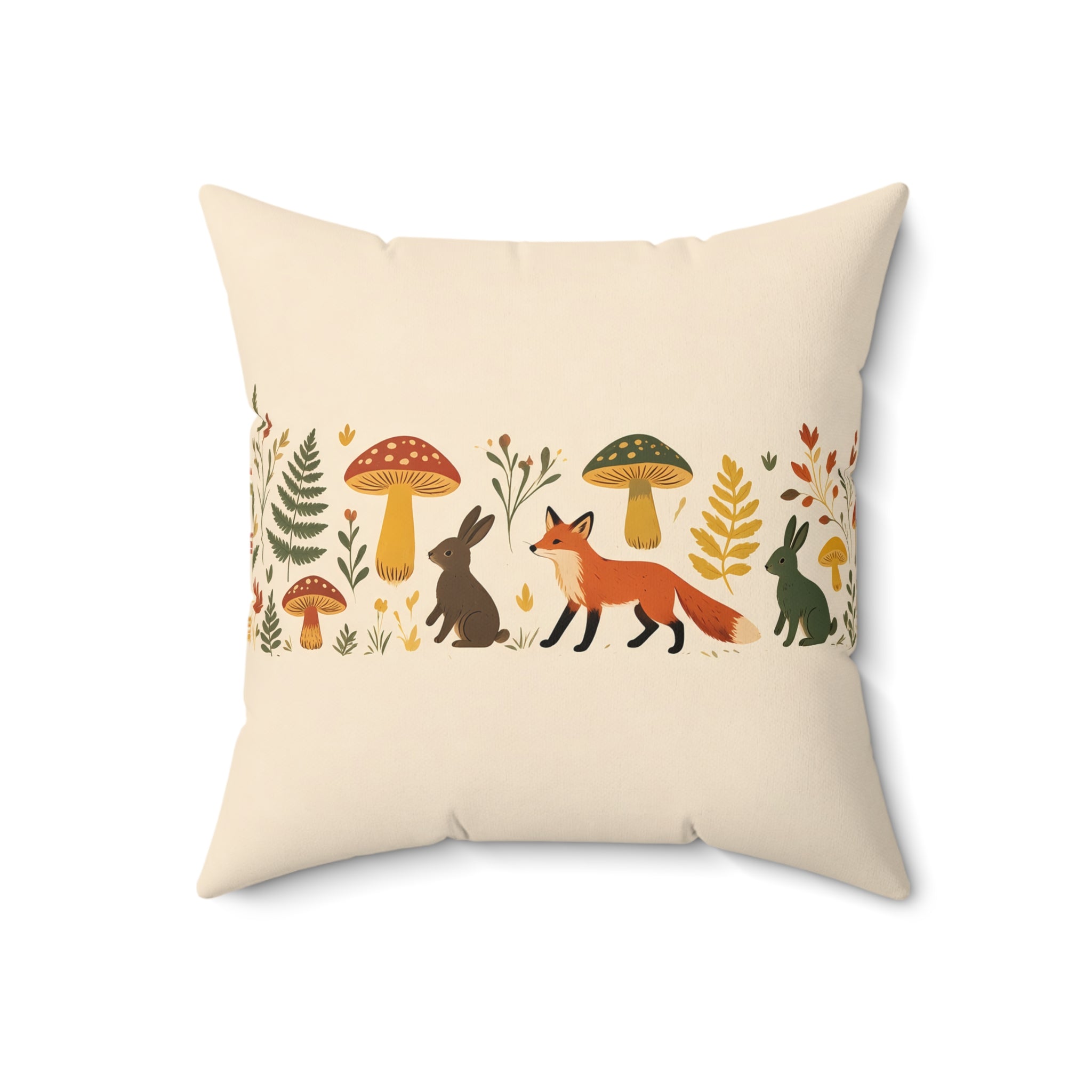 Woodland Animal Throw Pillow