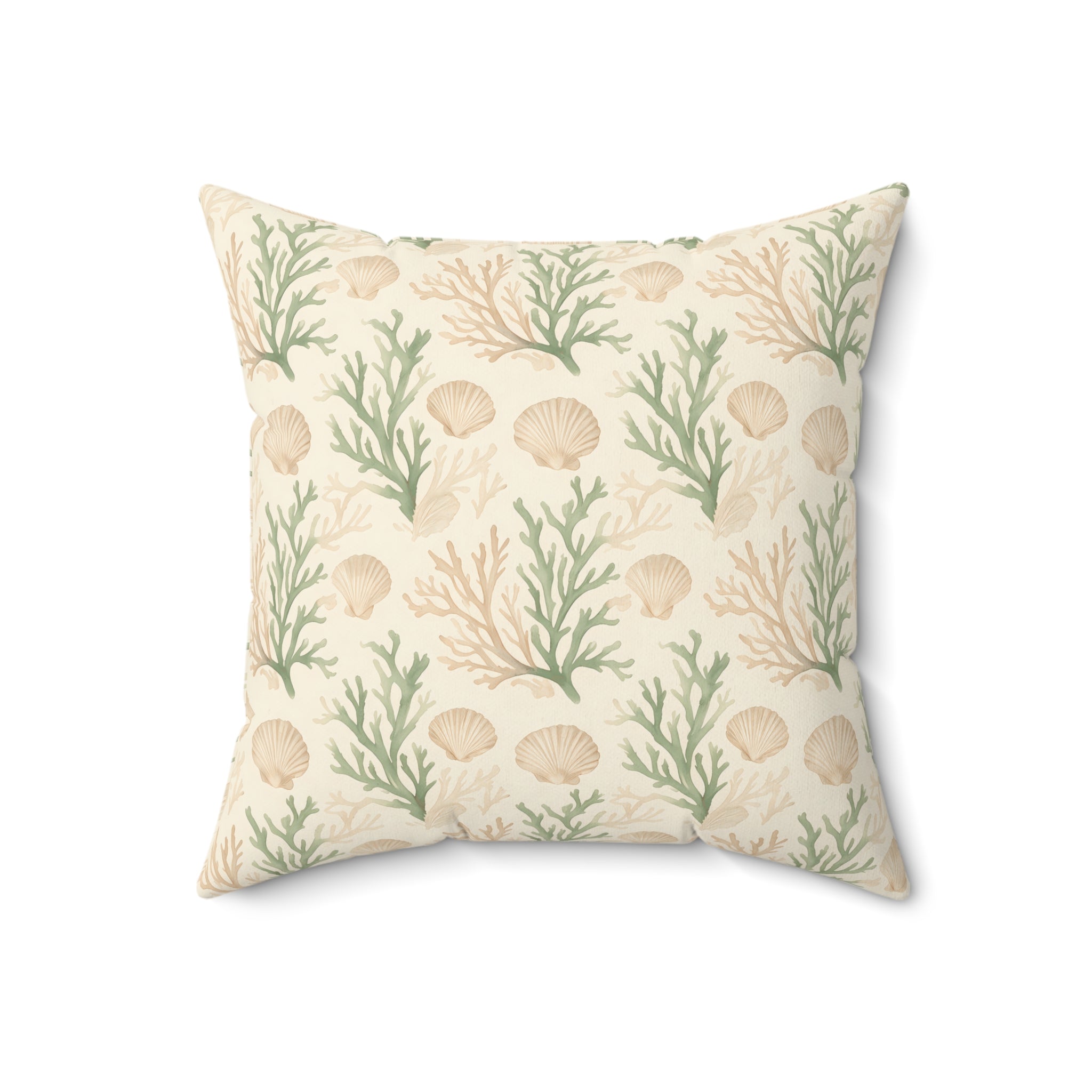 Marine Botanical Throw Pillow