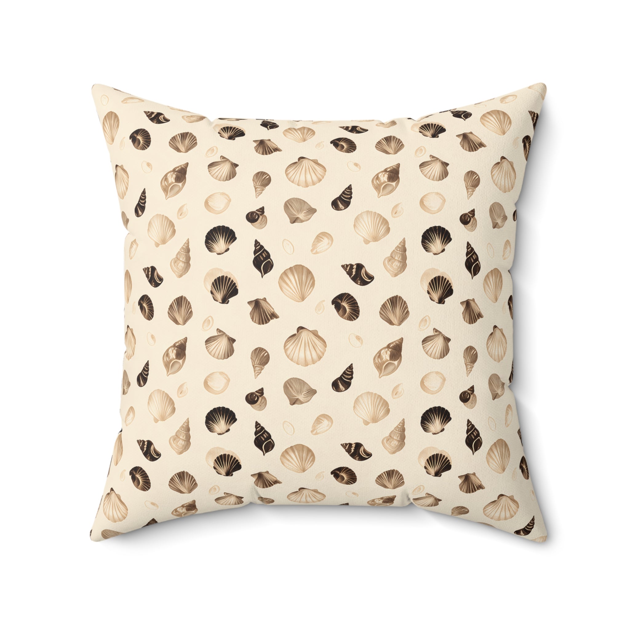 Seashell Motif Throw Pillow with Insert