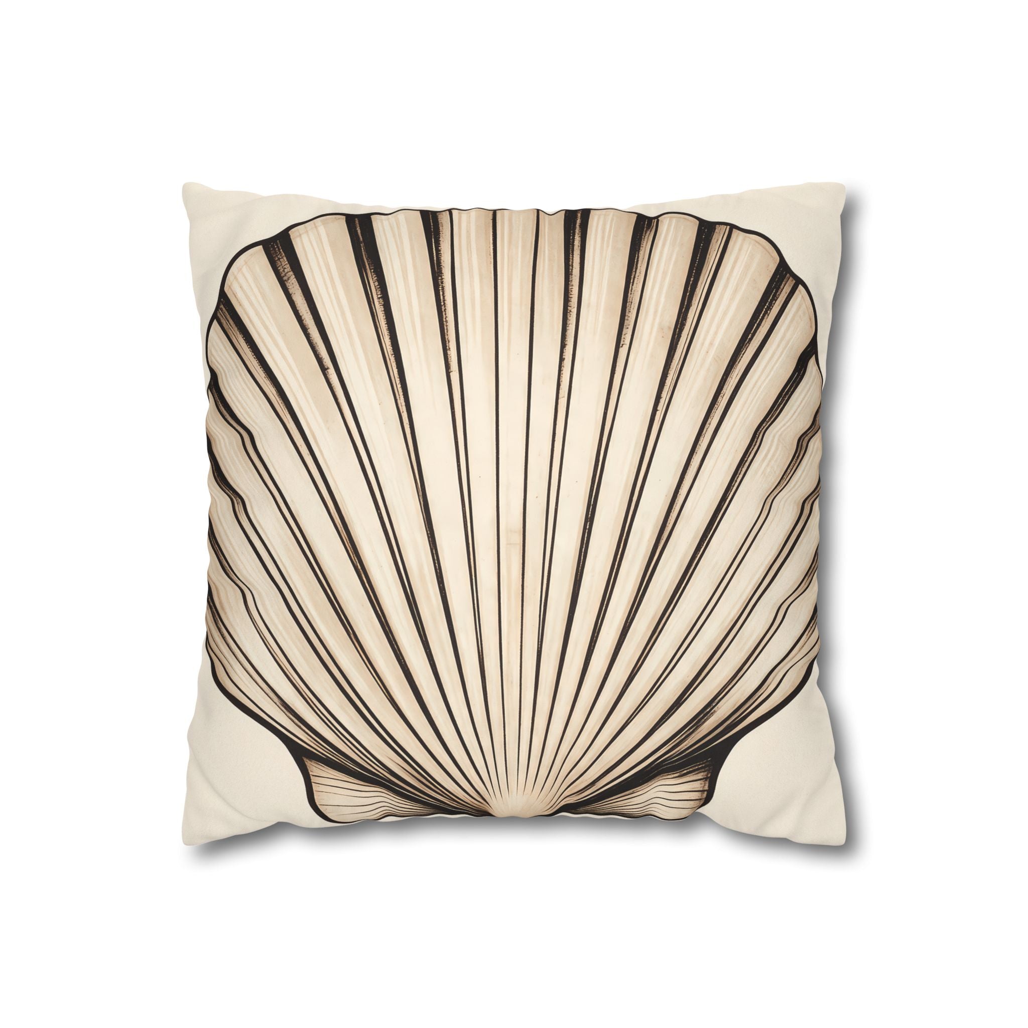 Sand Scallop Shell Cushion Cover