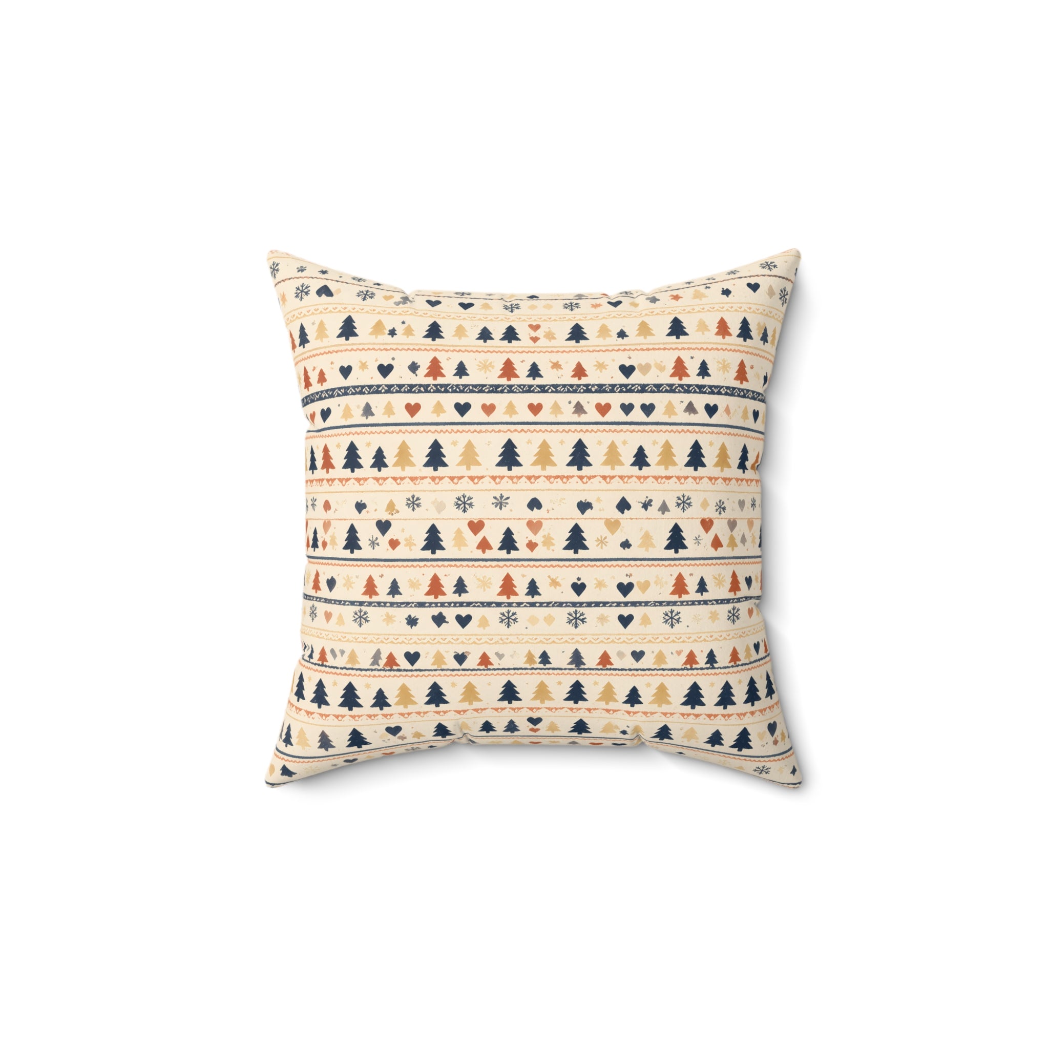 Nordic Folk Art Throw Pillow