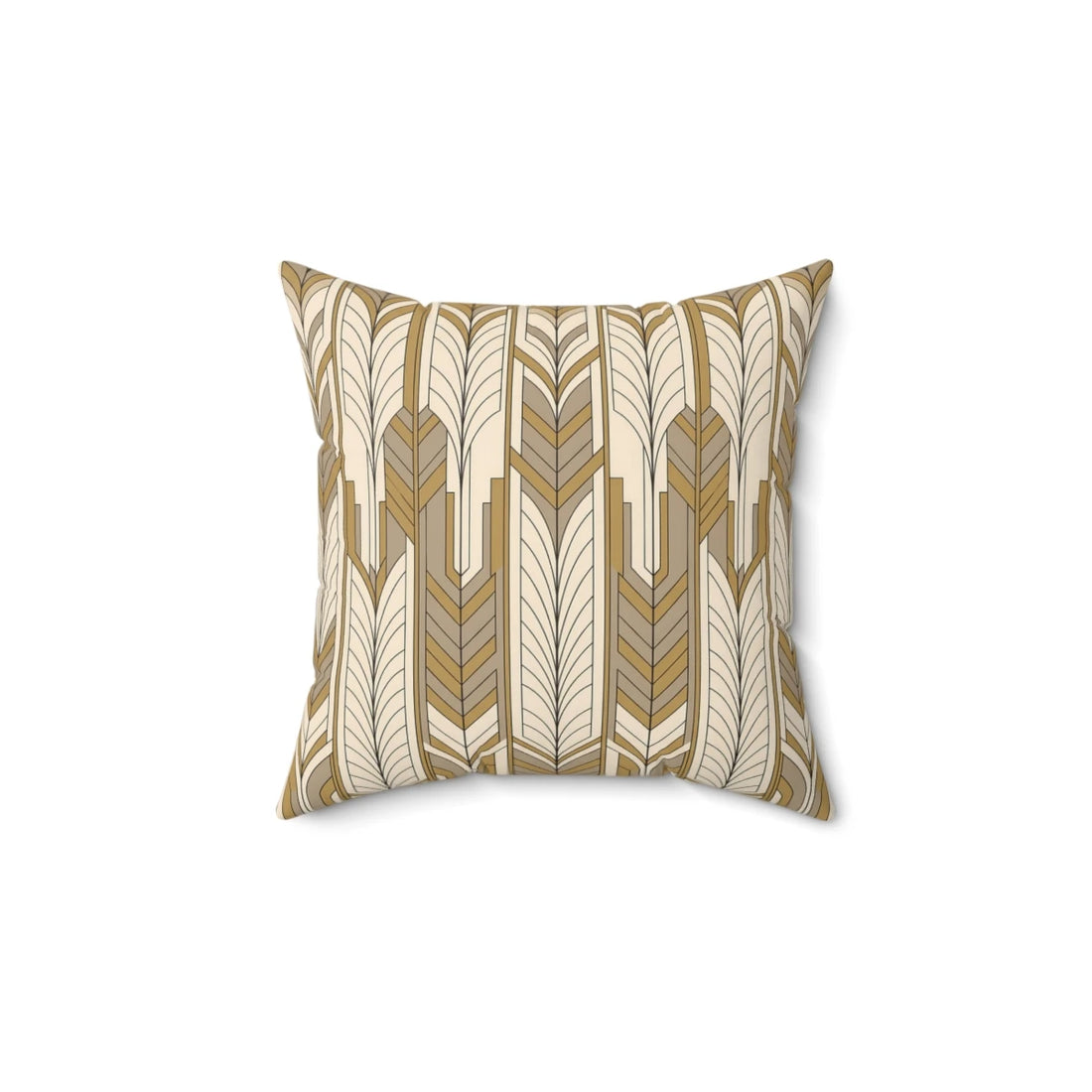 Front view of Art Deco Geometric Pillow Case on a white background.