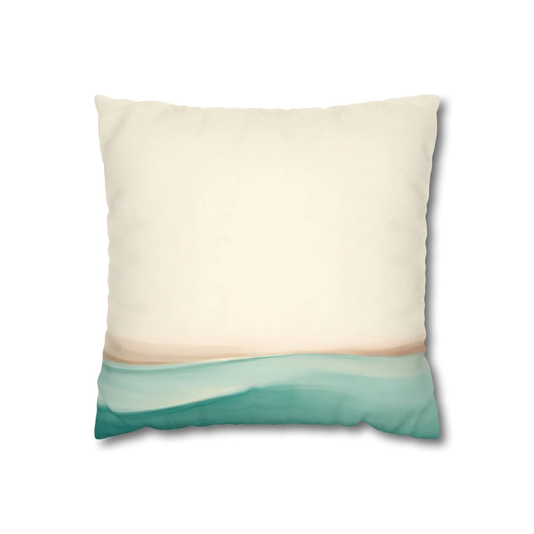 Front view of Seascape Horizon Pillow Cover on a white background.