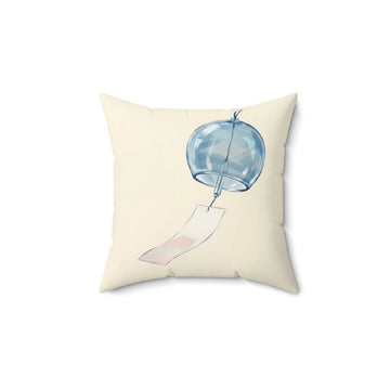 Front view of Breezy Japanese Wind Chime Cushion Cover on a white background.