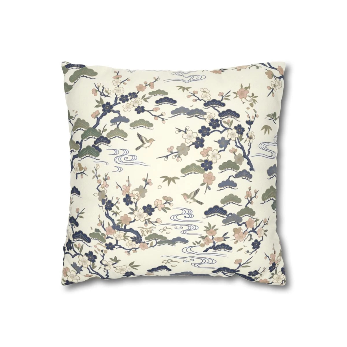 Japanese Garden Landscape Throw Pillow