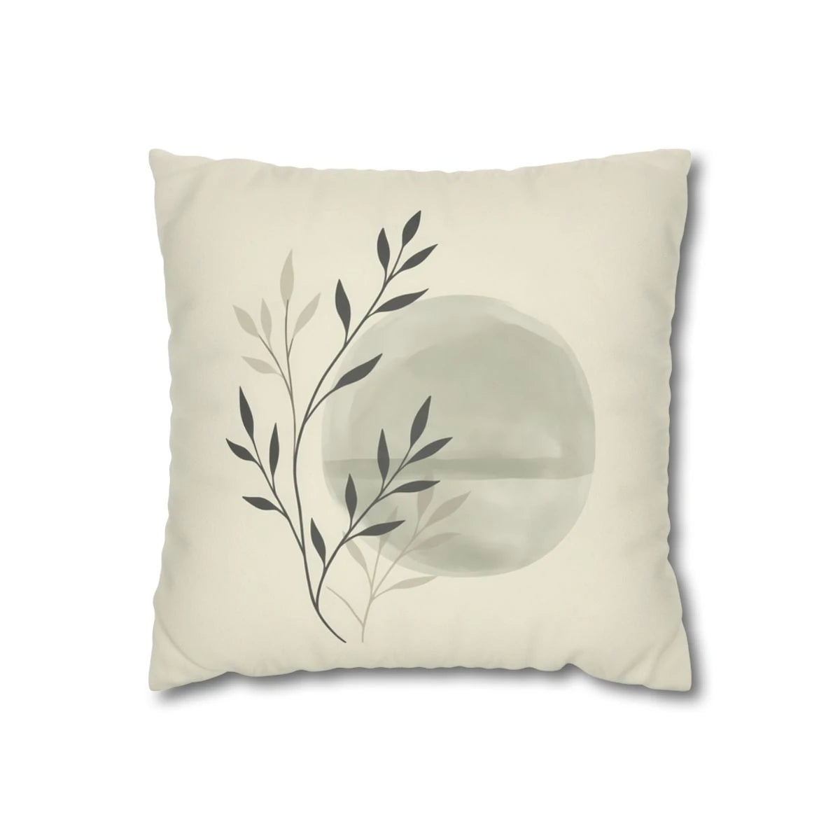 Golden Petal Brushstroke Cushion Cover