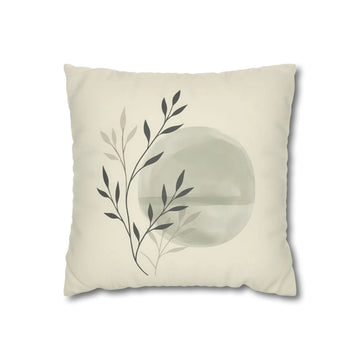 Botanical Moon Branch Throw Pillow