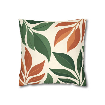 Rust and Forest Leaf Cushion Case