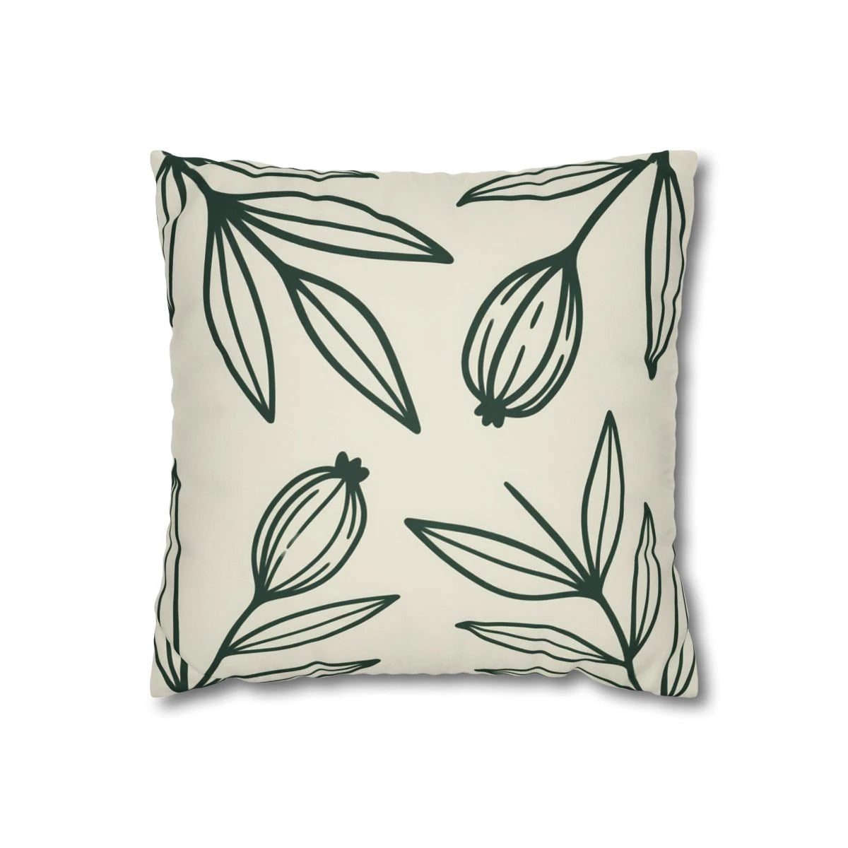 Botanical Leaf Pillow with Insert