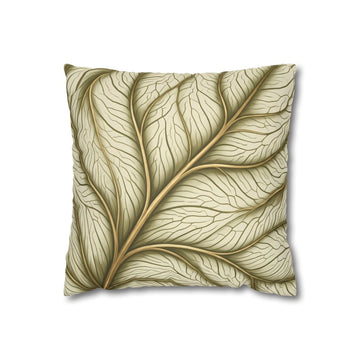 Organic Veined Throw Pillow with Insert