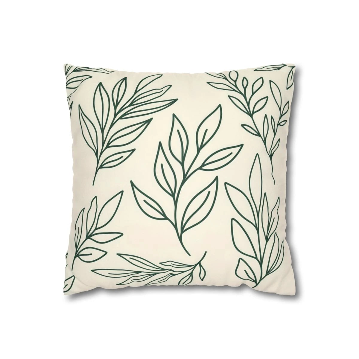 Green Leaf Botanical Throw Pillow