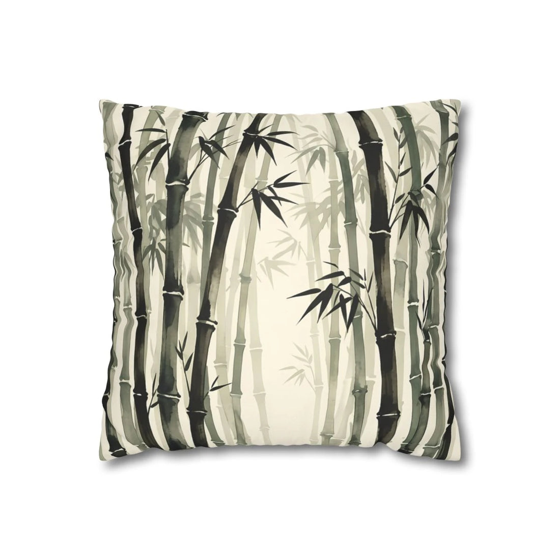 Front view of Wabi-Sabi Bamboo Cushion Cover on a white background.