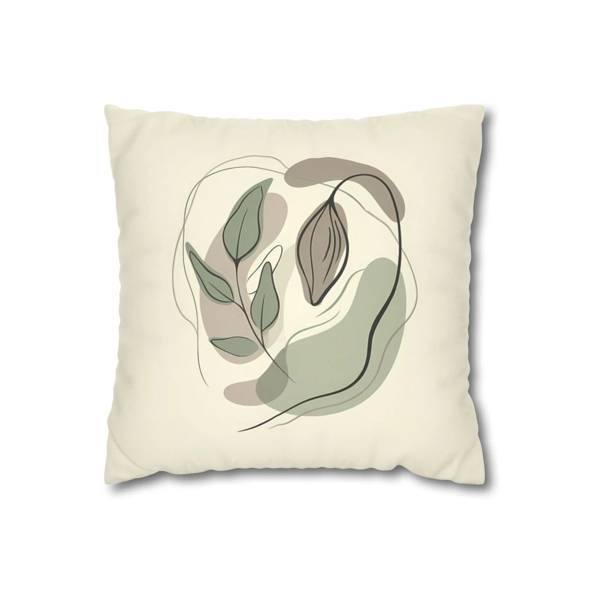 Abstract Botanical Throw Pillow