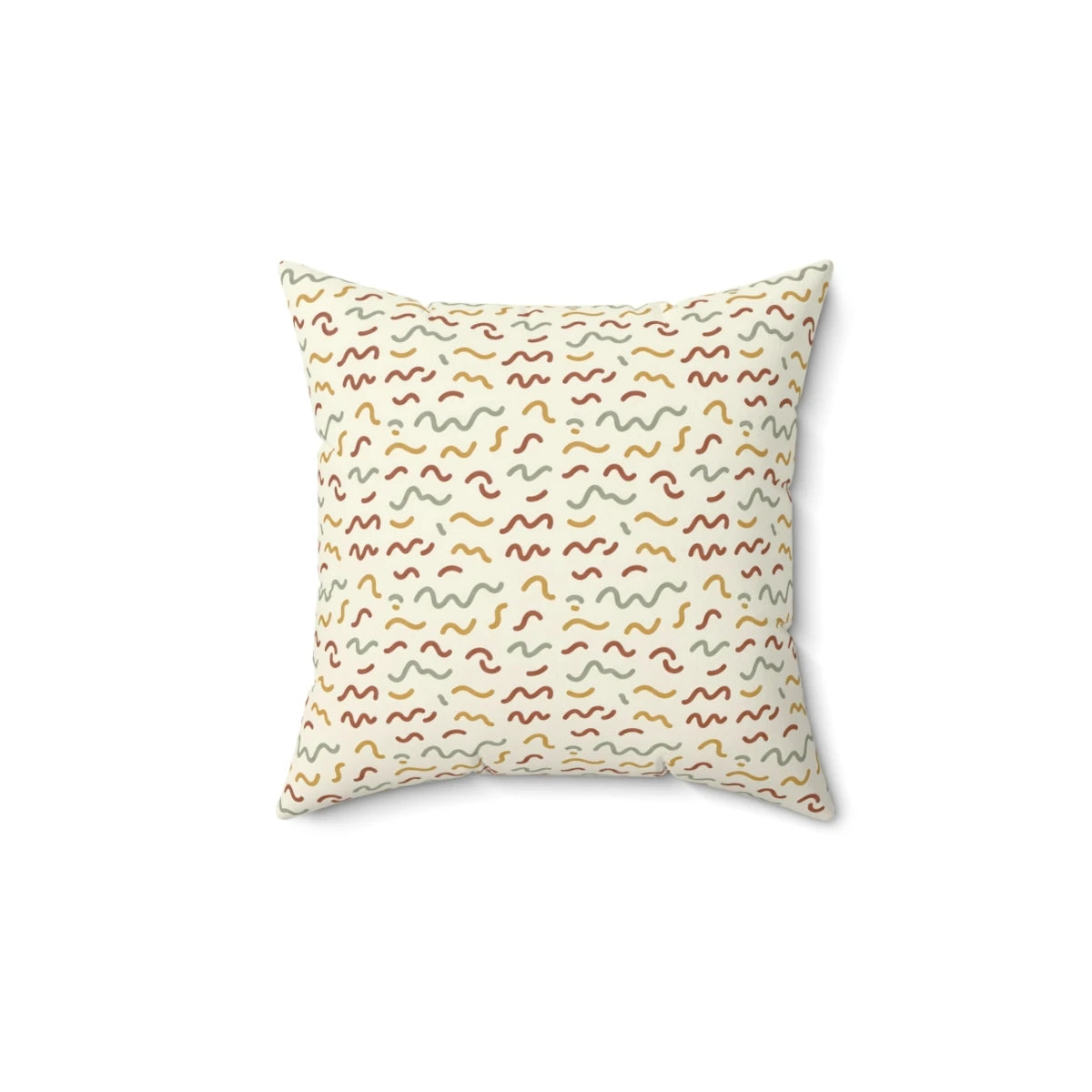 Front view of Serpentine Doodle Cushion Cover in on a white background.