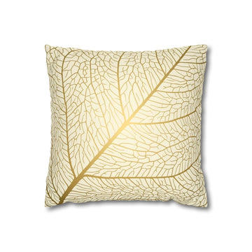 Gold Leaf Skeleton Throw Pillow with Insert