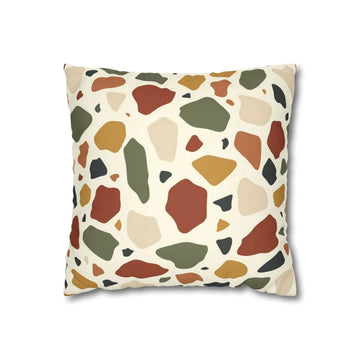 Earthy Terrazzo Throw Pillow