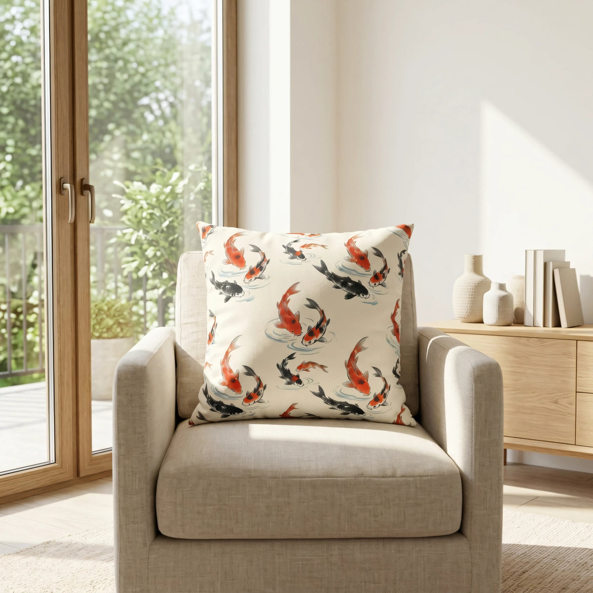 Product Type:* Throw Pillow Case, Square Cushion Cover,, lifestyle view.