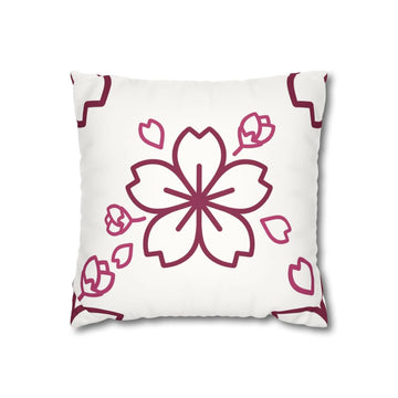 Magenta Sakura Crest Pillow Cover