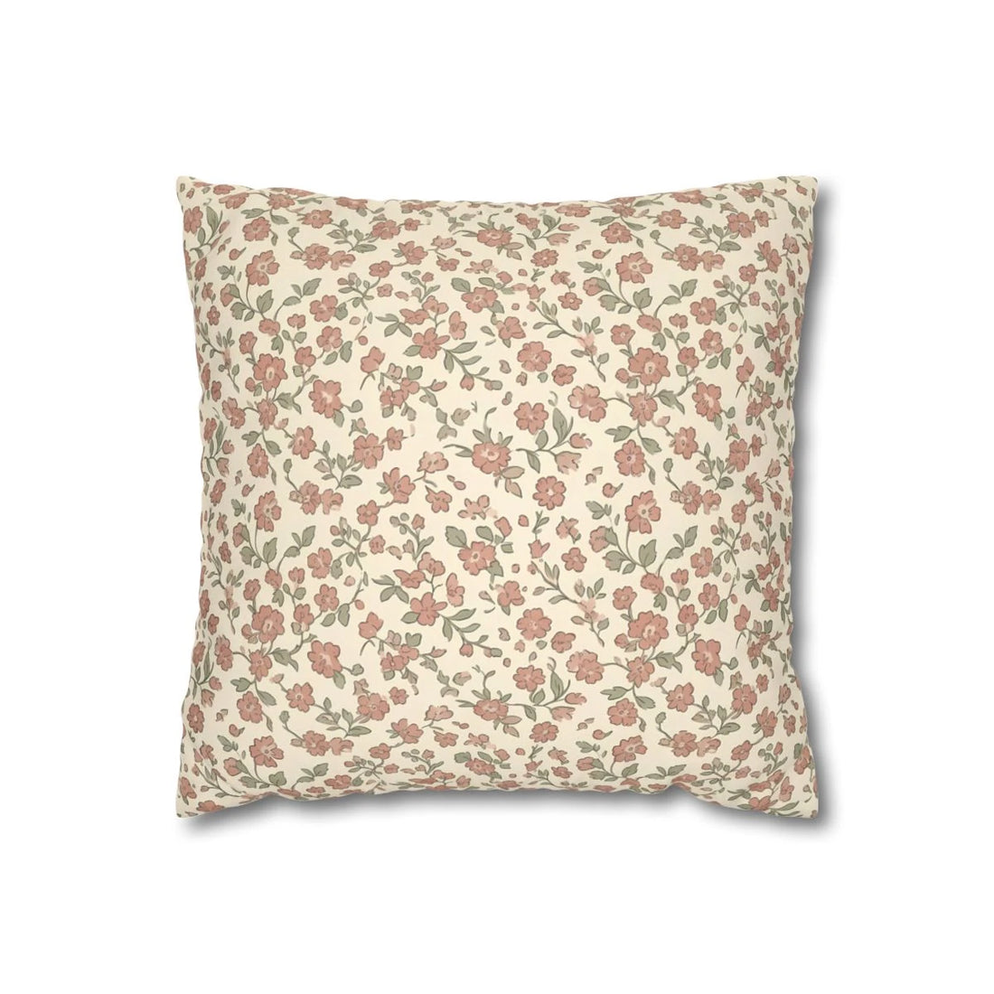 Front view of Vintage Floral Cushion Cover on a white background.