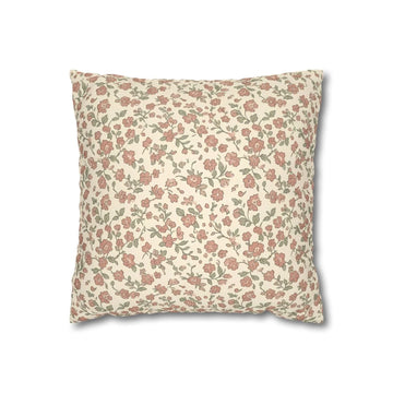 Front view of Vintage Floral Cushion Cover on a white background.