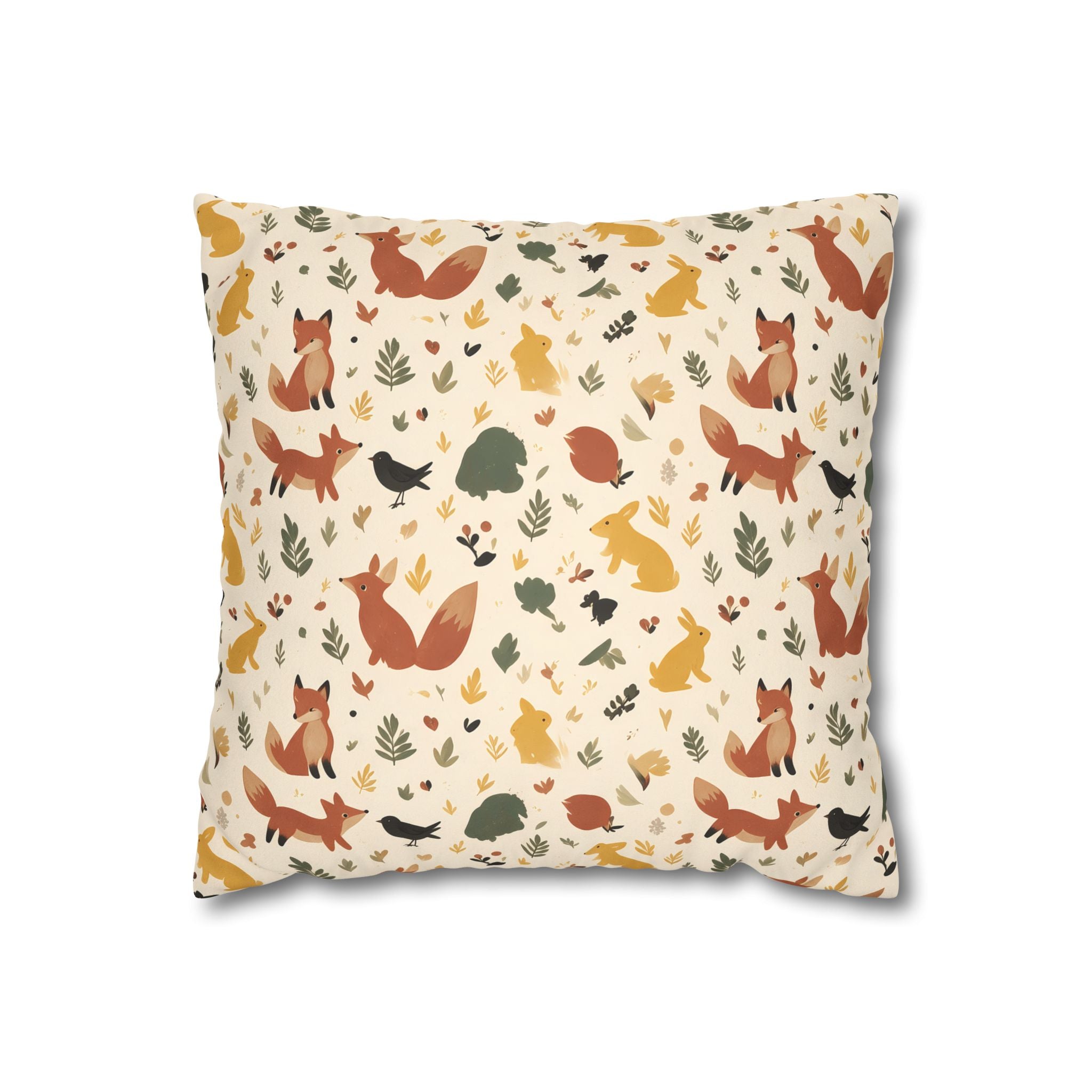 Woodland Fox & Hare Cushion Cover