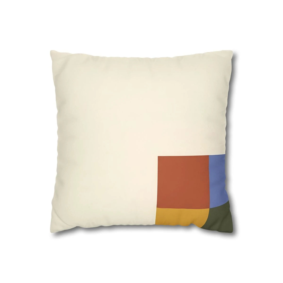 Front view of Modernist Patchwork Pillow Cover on a white background.