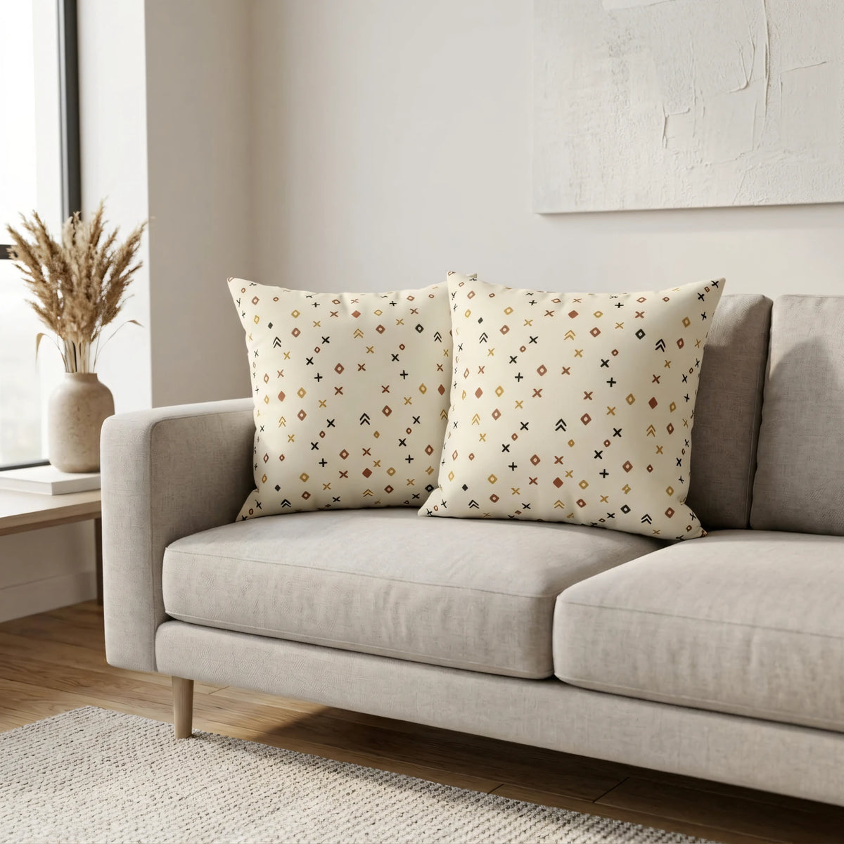 Tribal Berber Cushion Cover, lifestyle view.