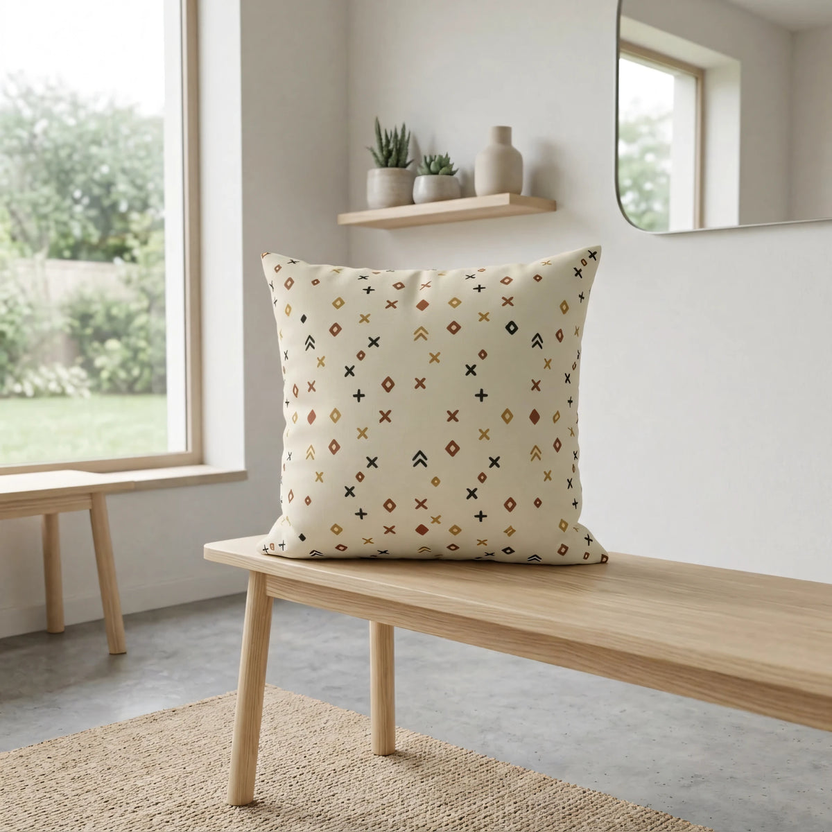 Tribal Berber Cushion Cover, lifestyle view.
