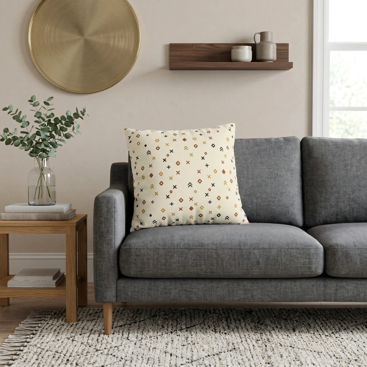 Tribal Berber Cushion Cover, lifestyle view.