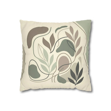 Sage Abstract Leaf Flow Cushion Cover